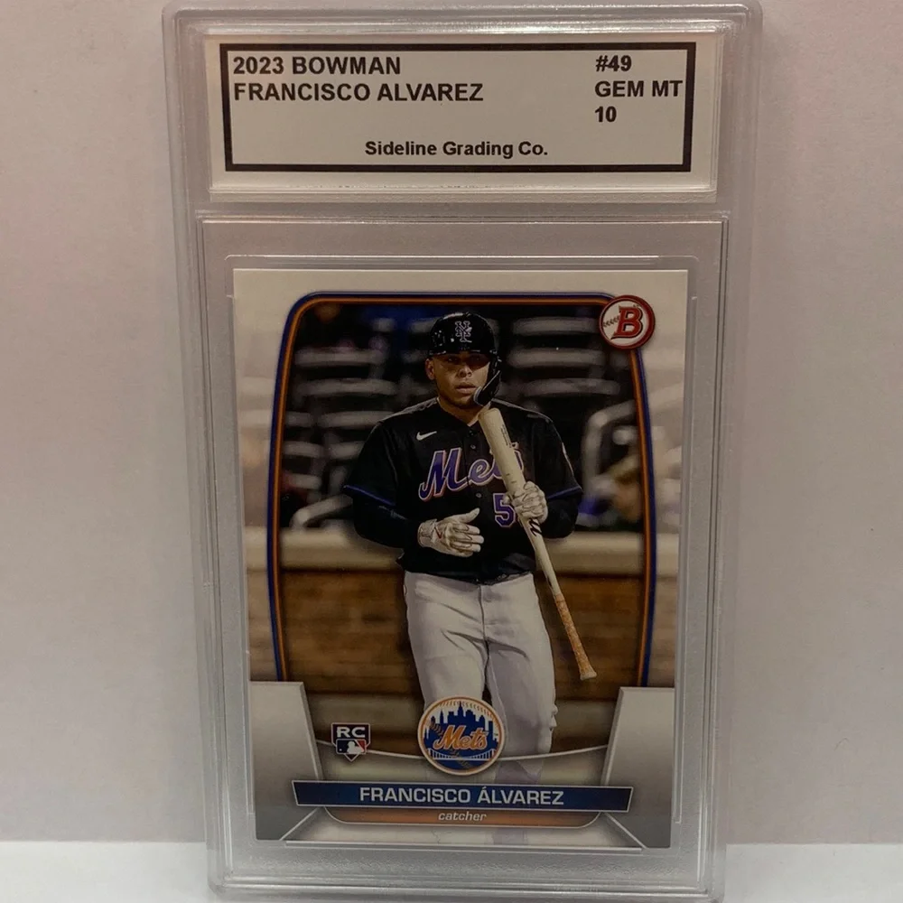 2023 Bowman Francisco Alvarez Mets #49 Graded Gem Mint 10 (MISC8)